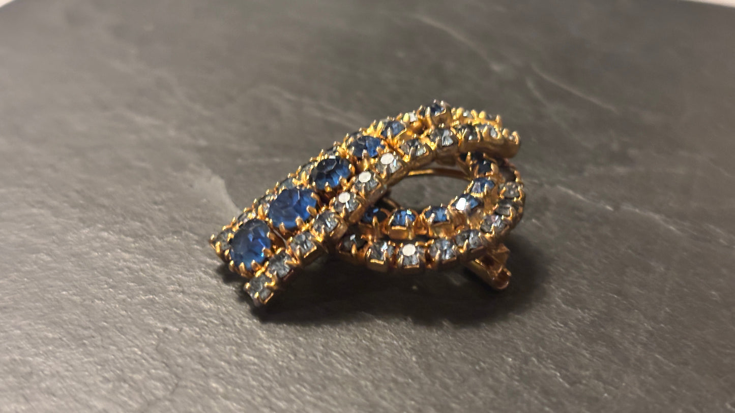 Broche en strass Vintage années 40
