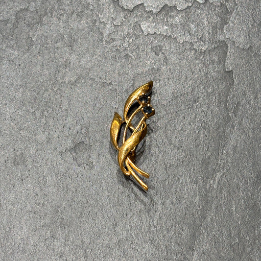 Broche année 50 plaquée or