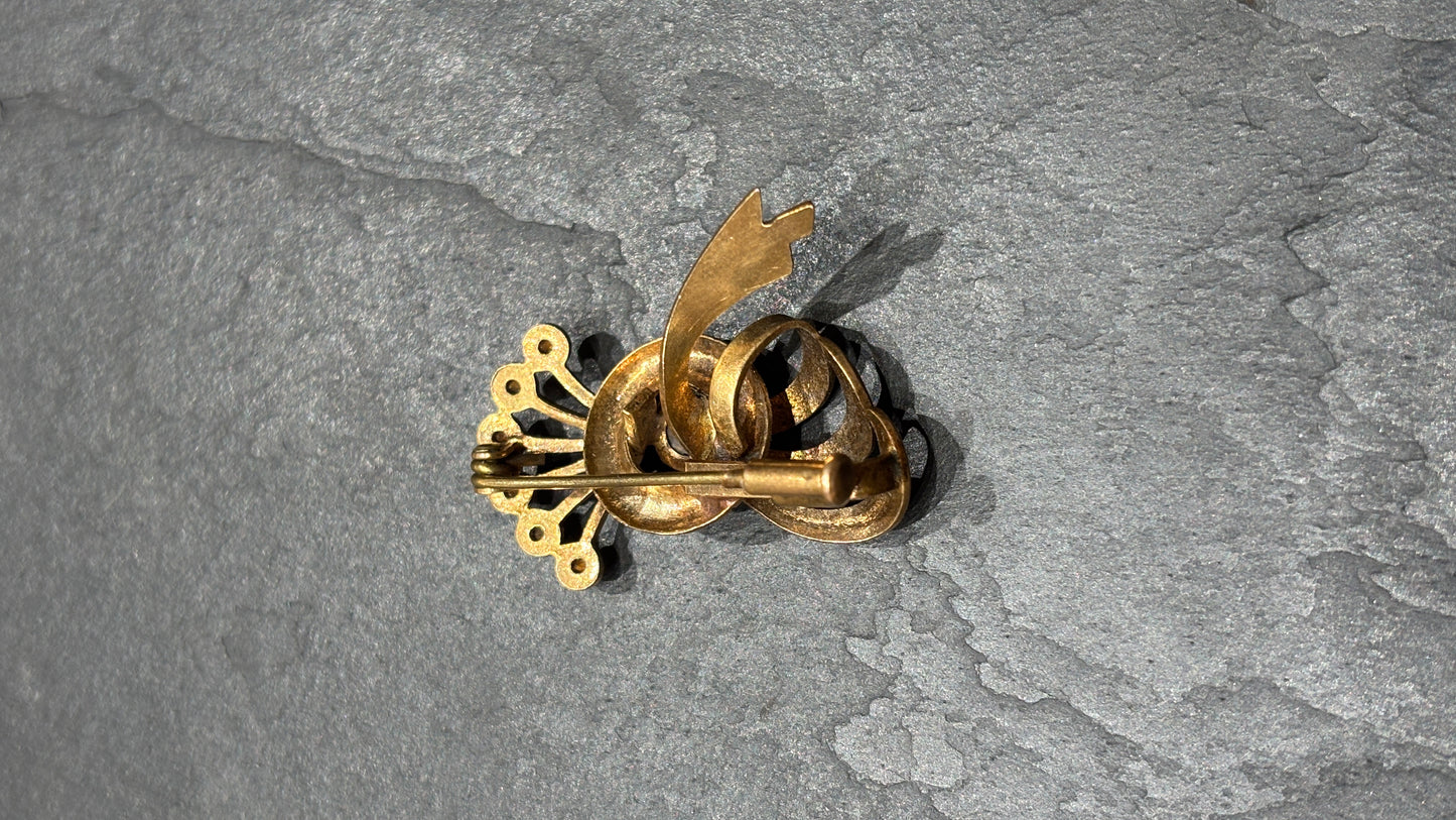 Broche à strass années 40