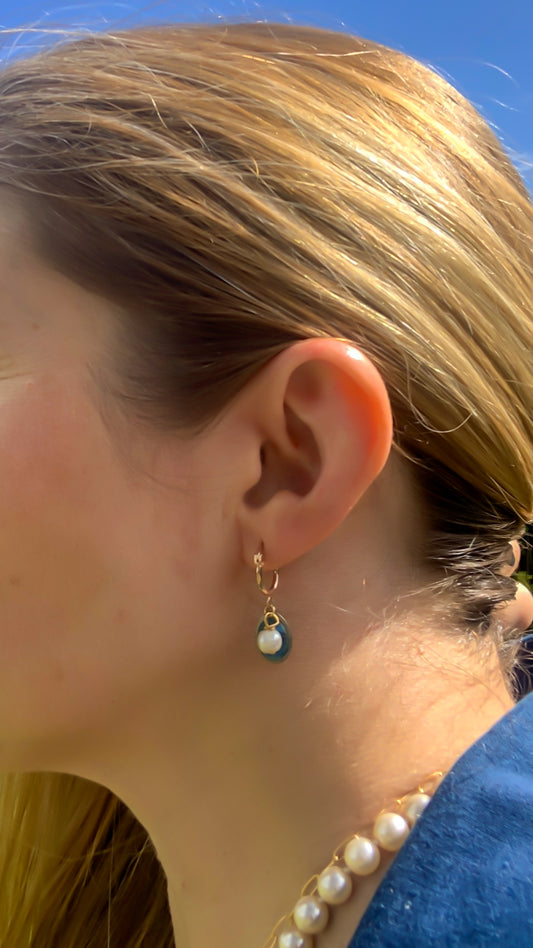 Mini créoles perles et Médailles Miraculeuses - blissparis