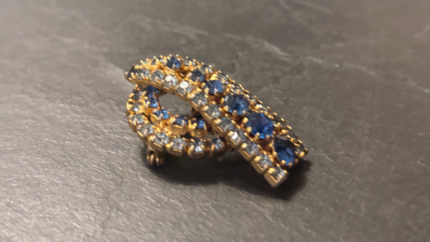 Broche en strass Vintage années 40