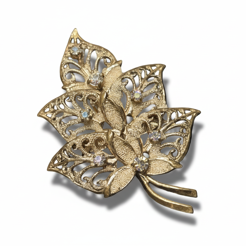 Broche ancienne motif floral