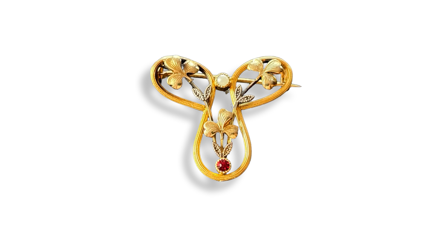 Broche florale Art Nouveau