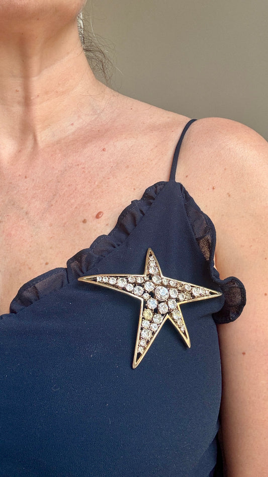 Broche Vintage en strass - blissparis