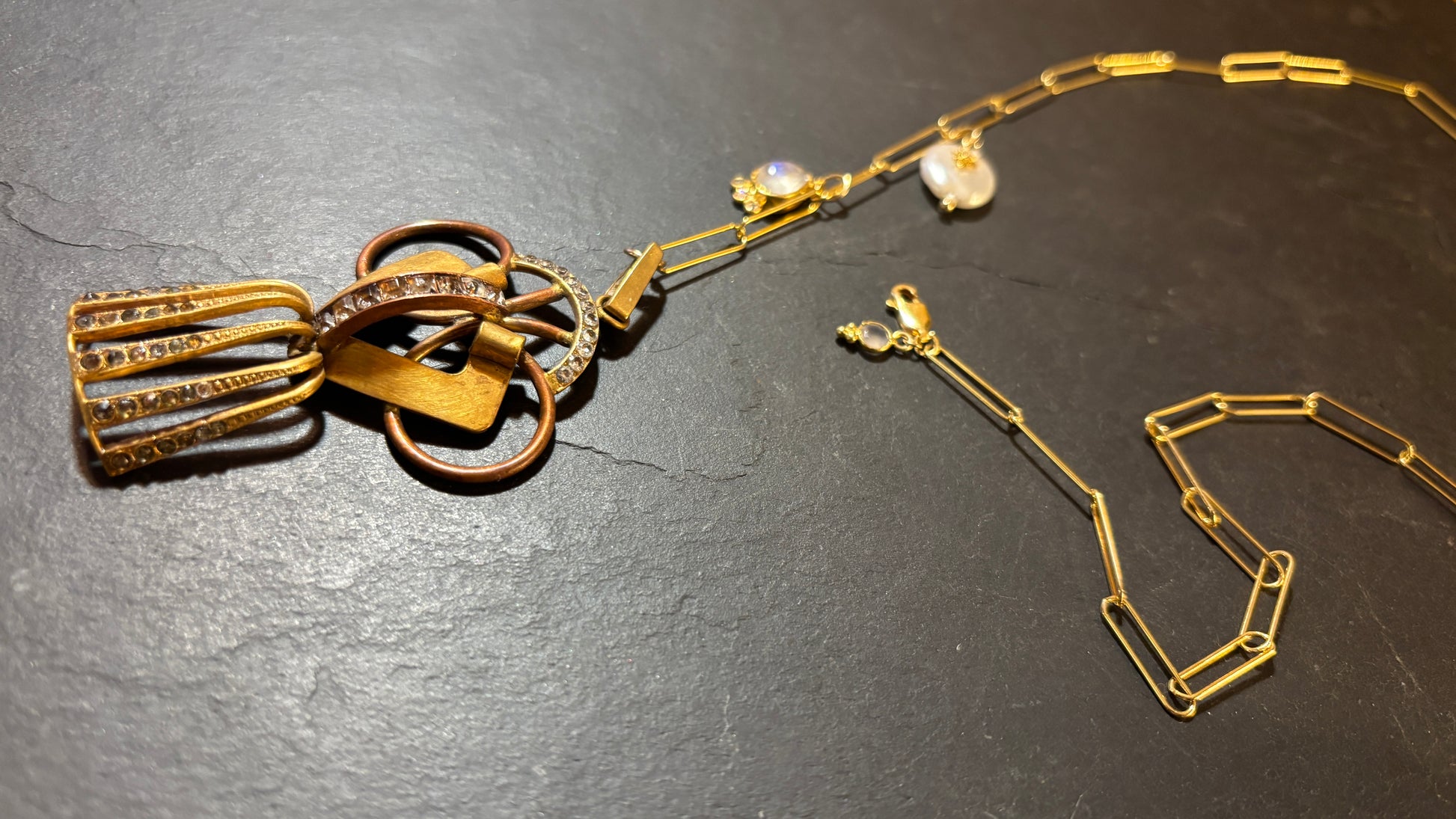 Collier lasso et pendentif Art Deco - blissparis