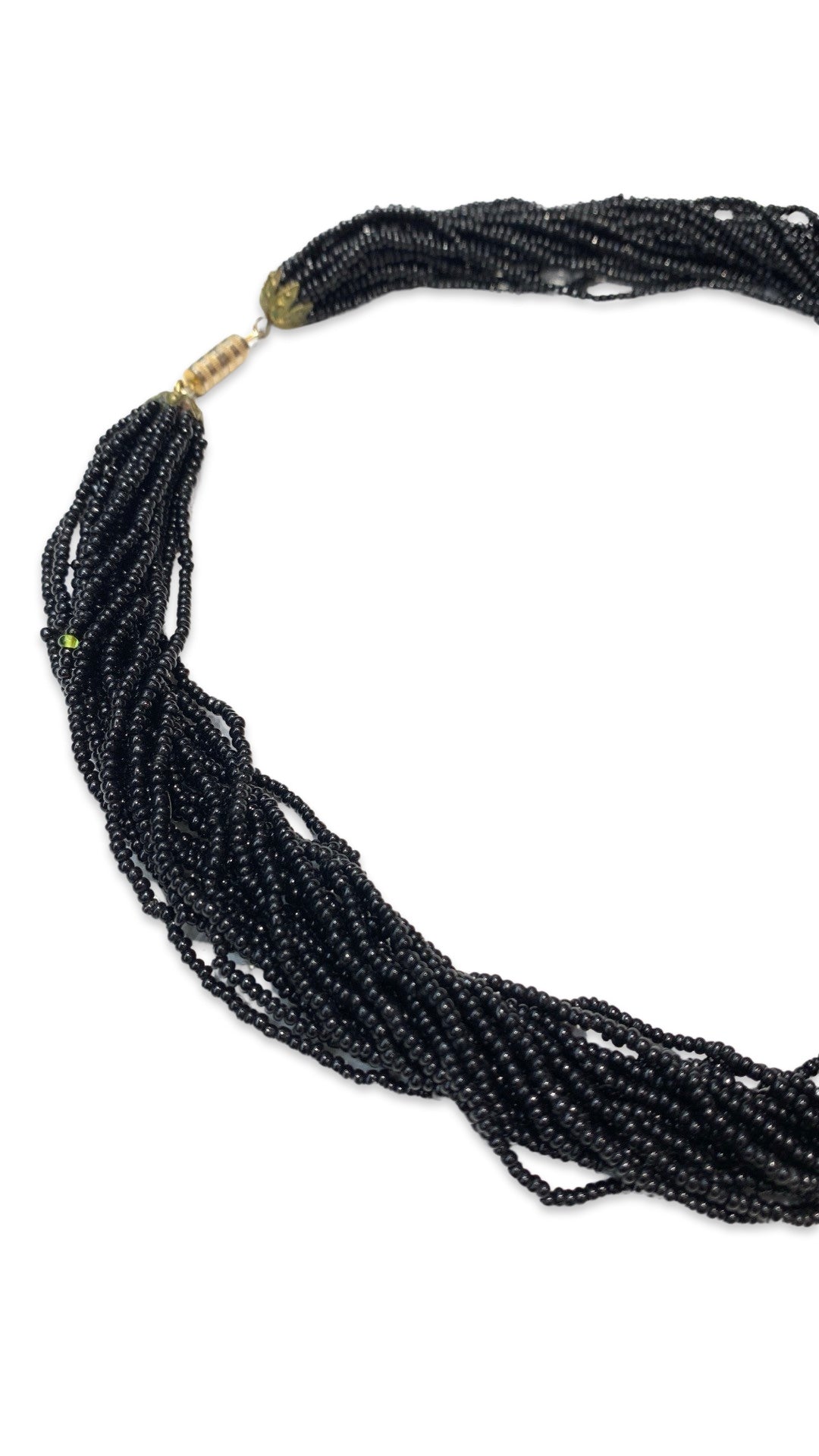 Collier torsadé noir - blissparis