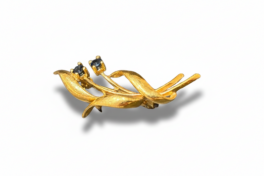 Broche année 50 plaquée or