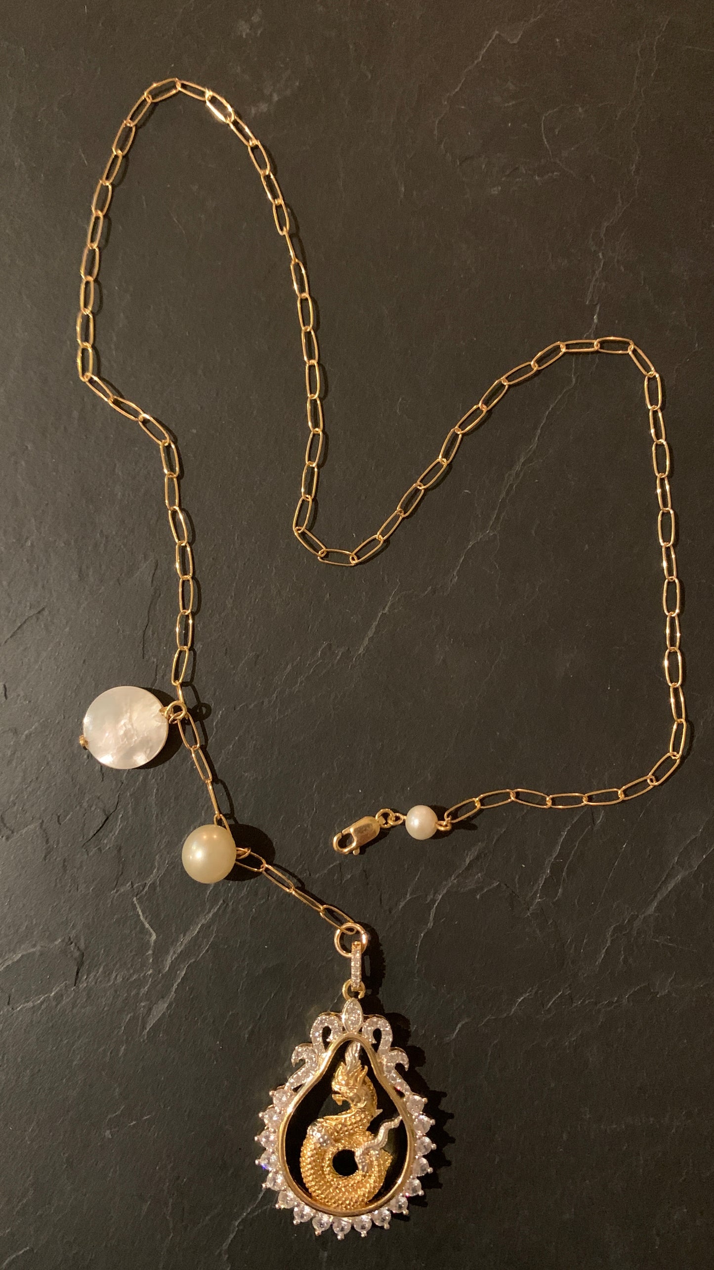 Collier Naga et perles - blissparis