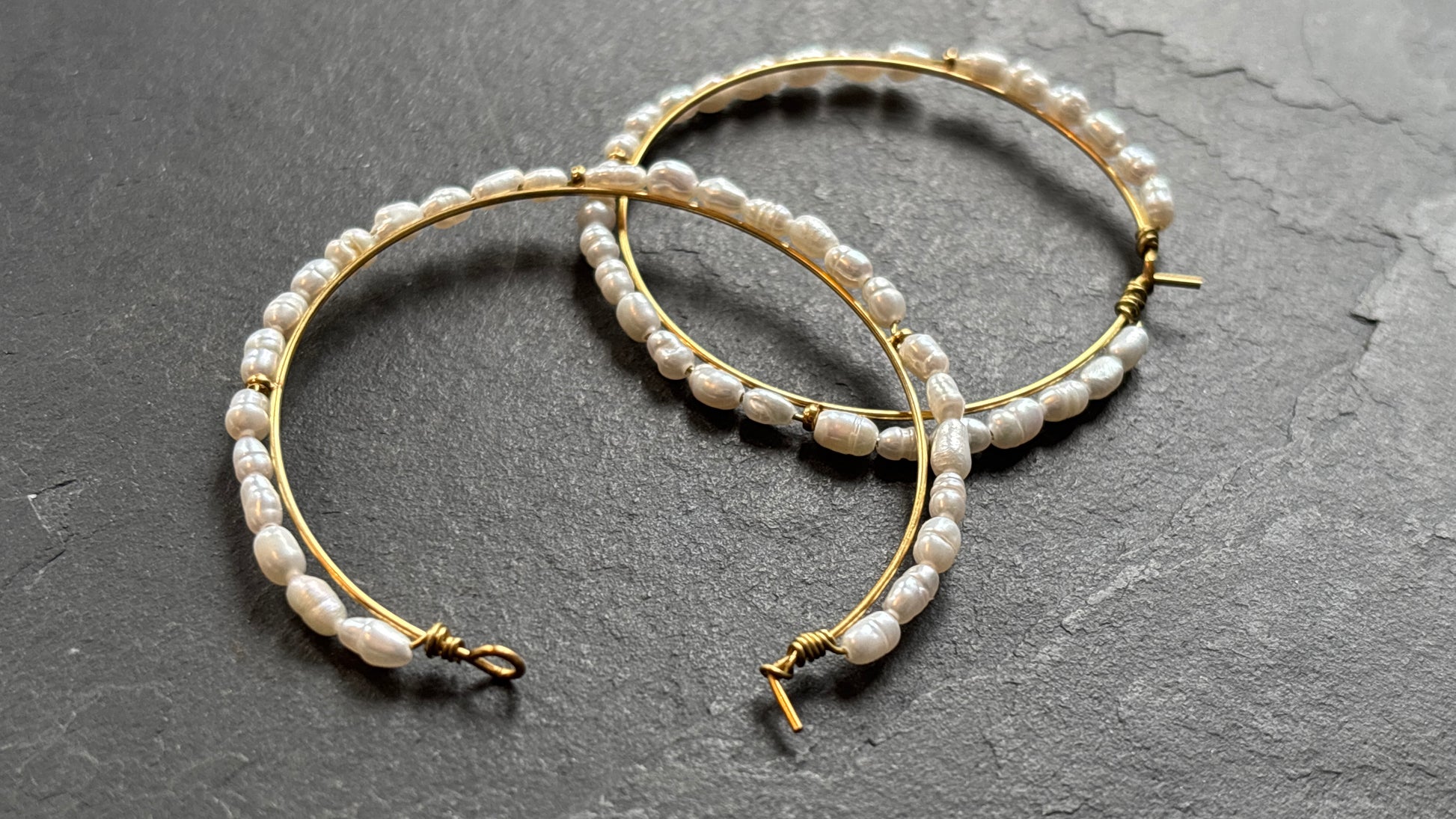 Larges créoles et perles - blissparis