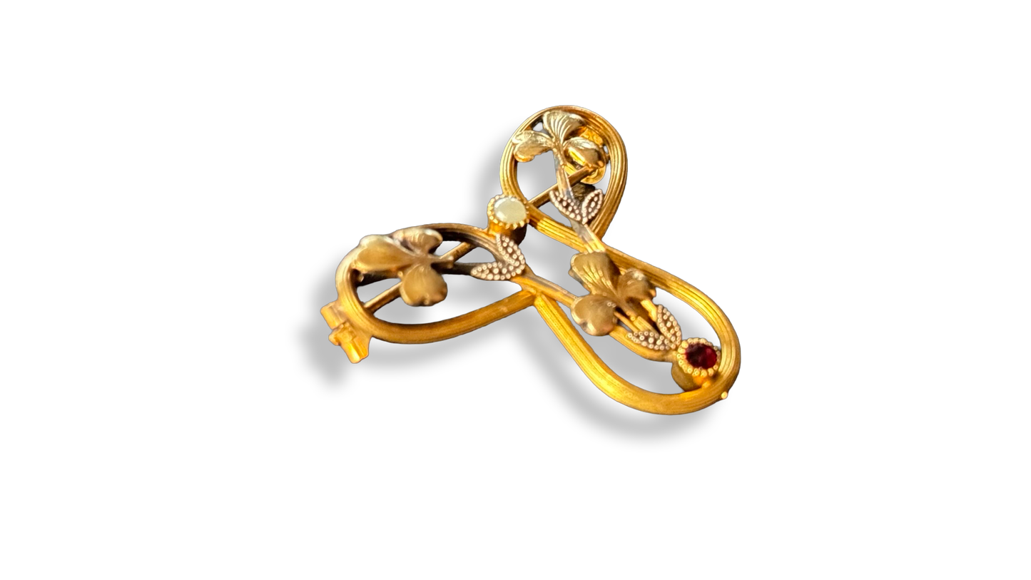 Broche florale Art Nouveau