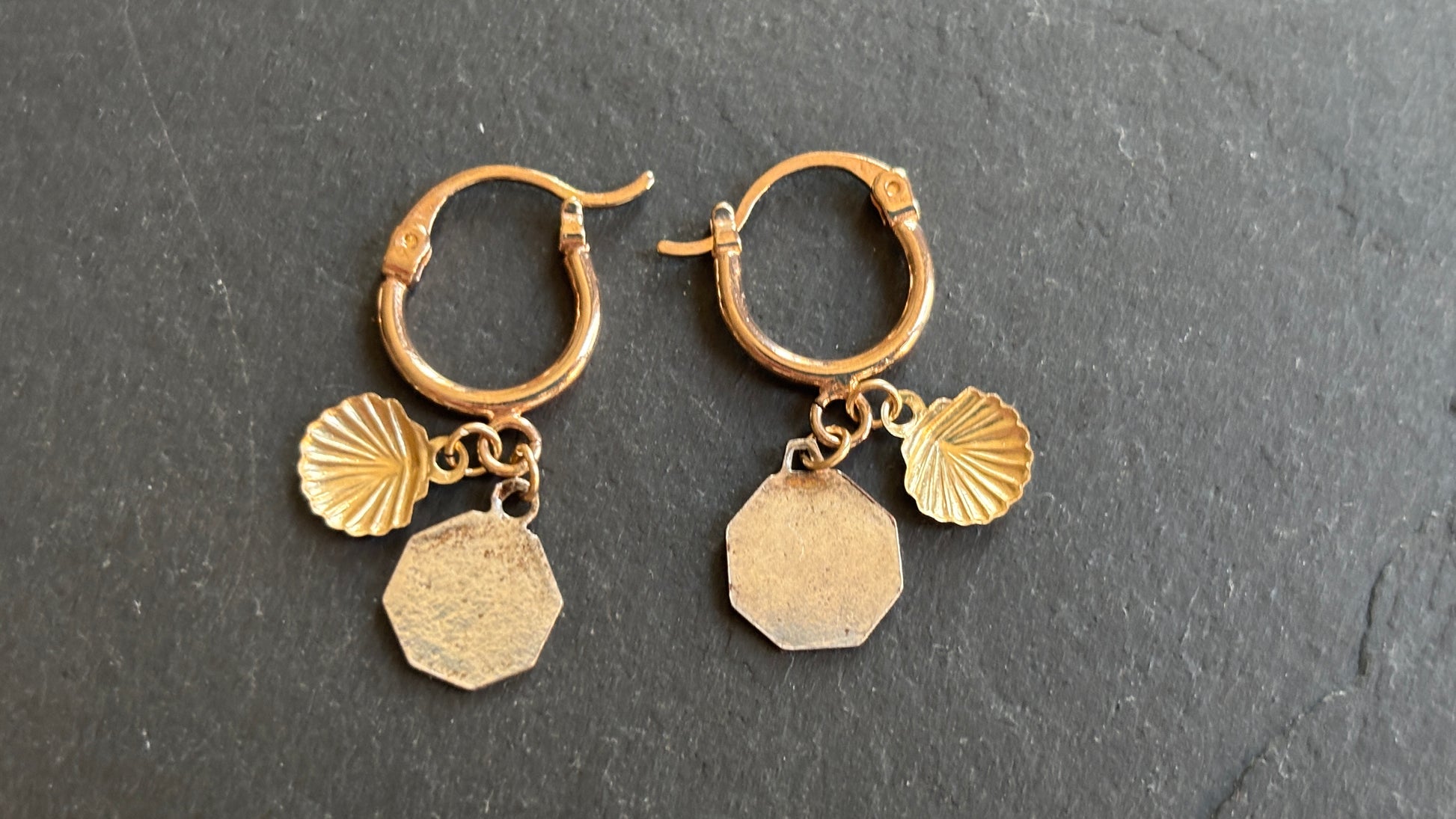 Mini créoles goldfilled et médailles - blissparis