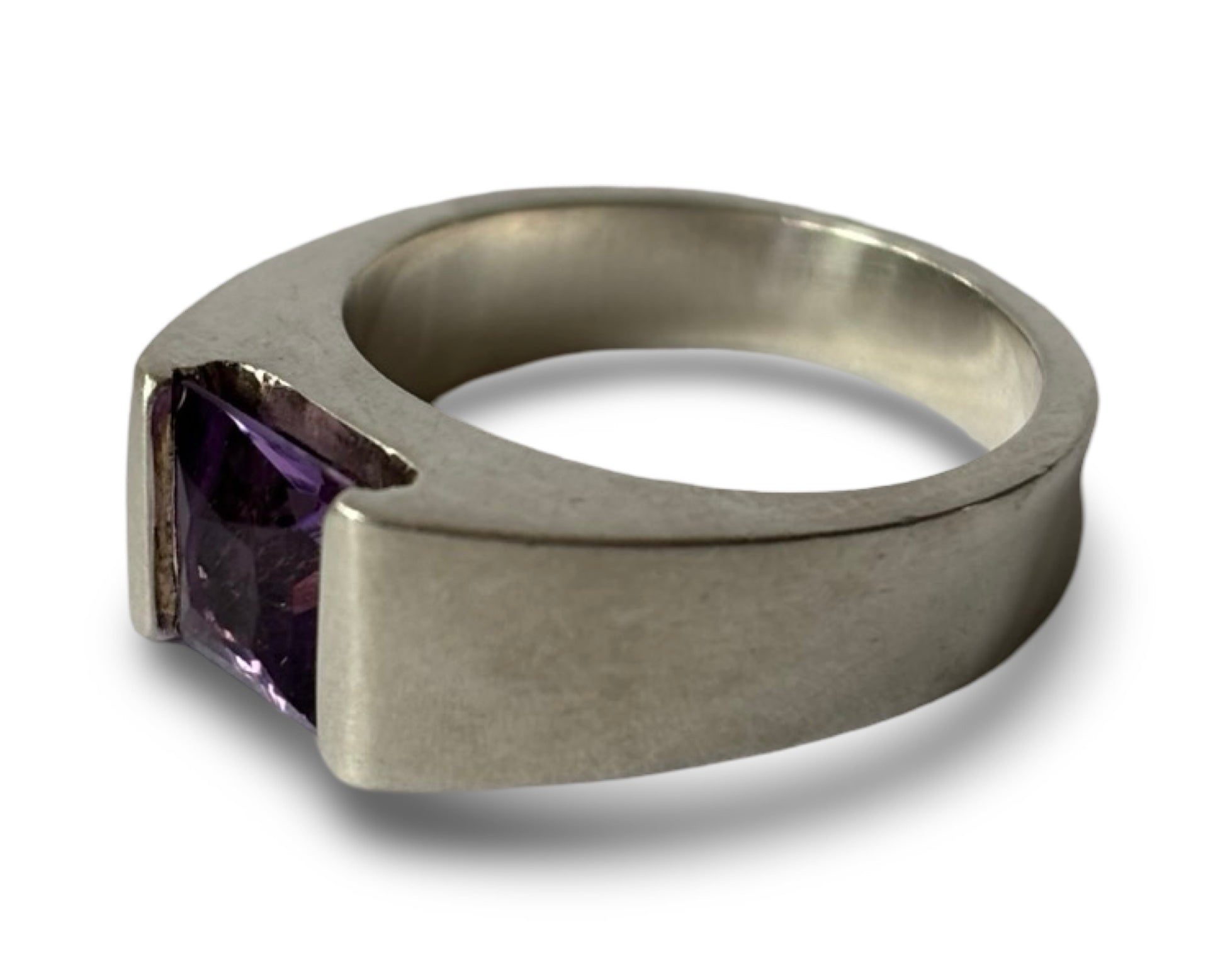 Bague en argent et améthyste - blissparis