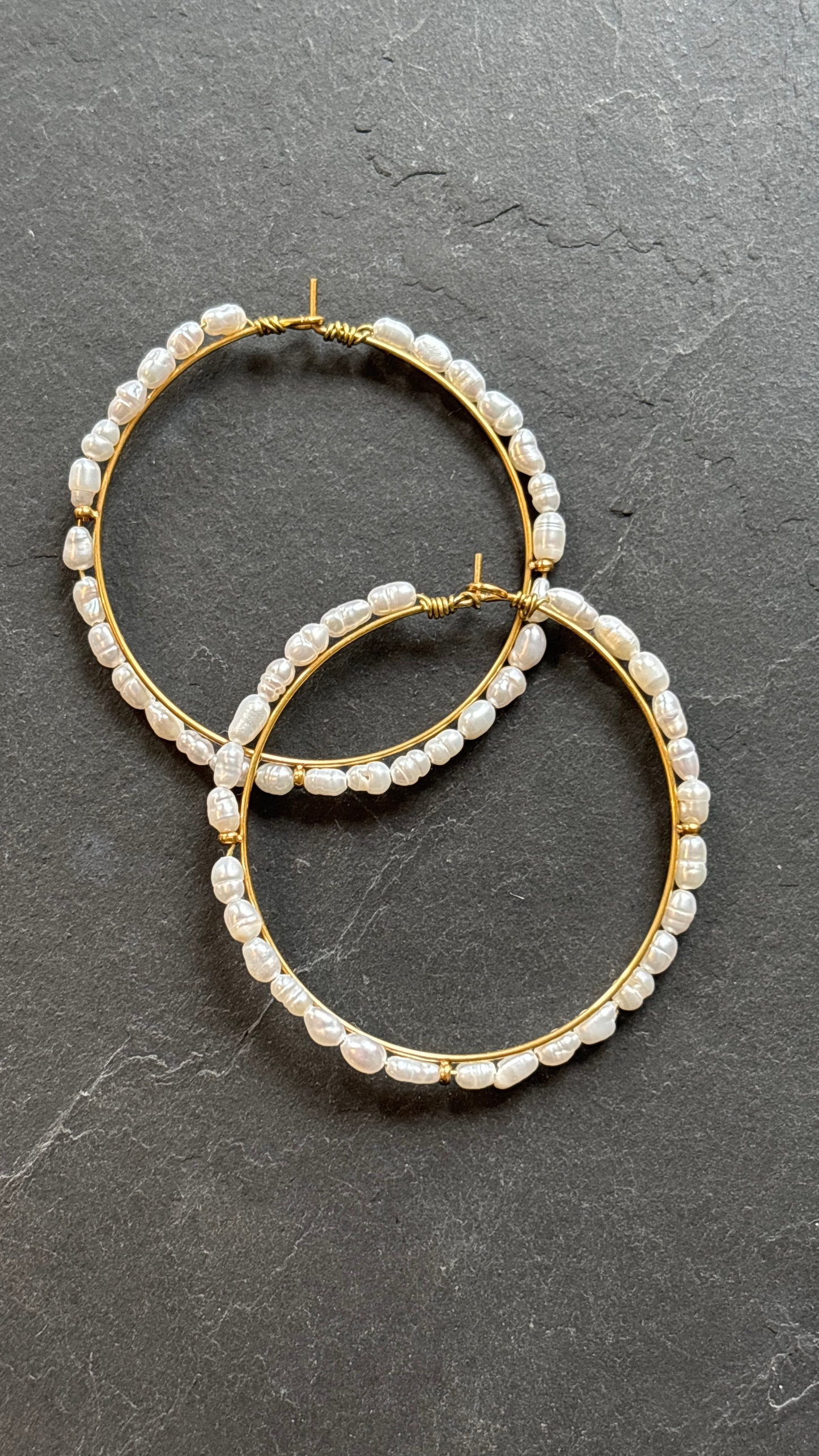 Larges créoles et perles - blissparis