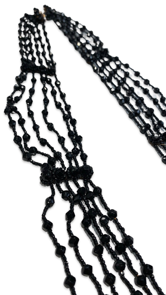 Sautoir 1900 en perles de jais - blissparis