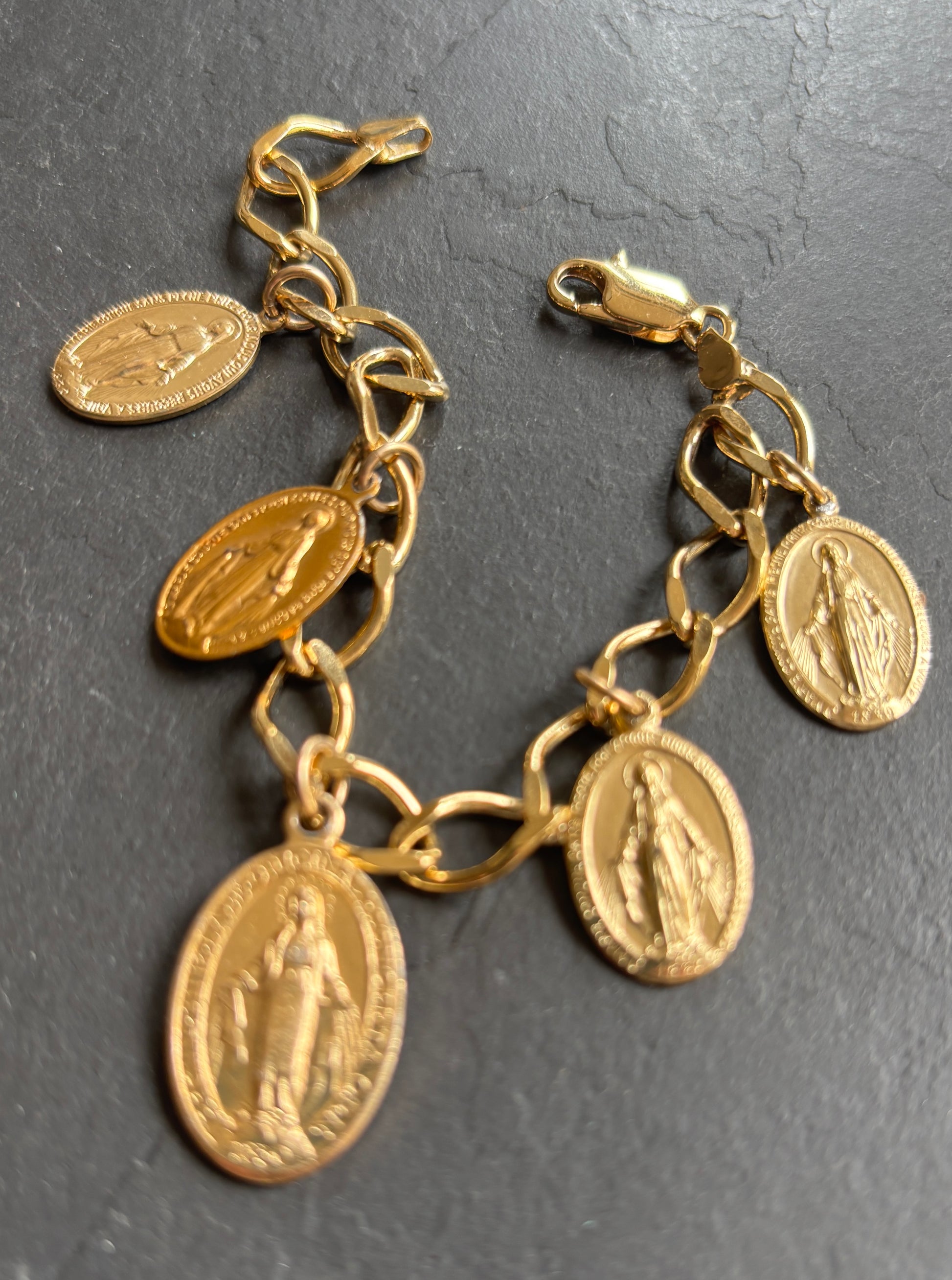 Bracelet plaqué or et Médailles Miraculeuses - blissparis