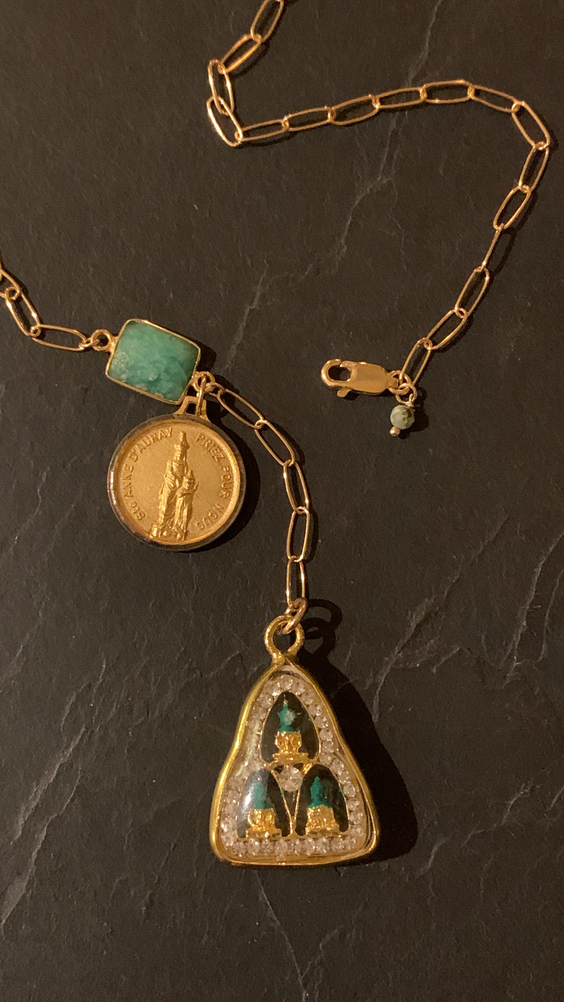 Collier Buddha Thaï et Ste Anne d’Auray - blissparis