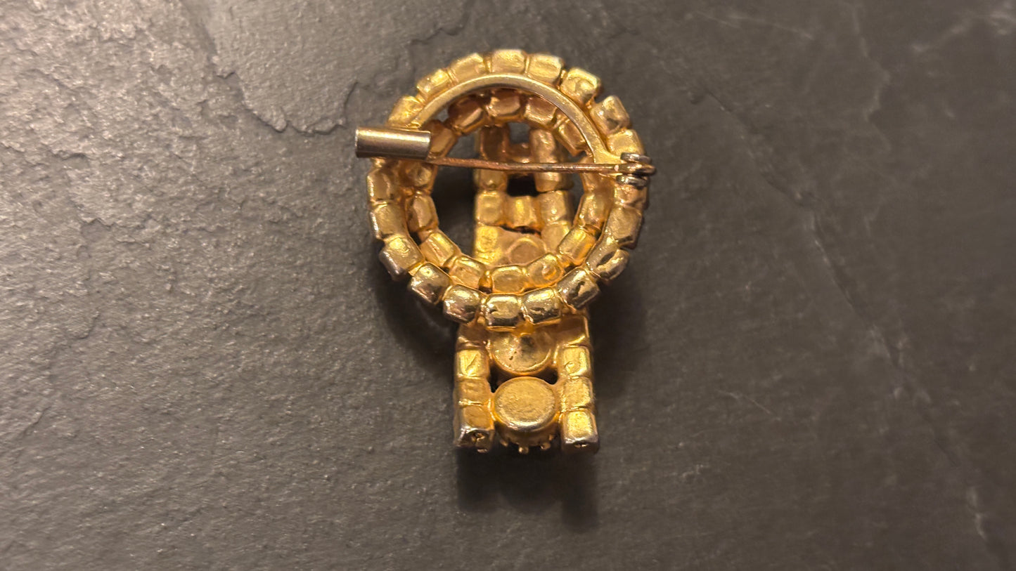 Broche en strass Vintage années 40