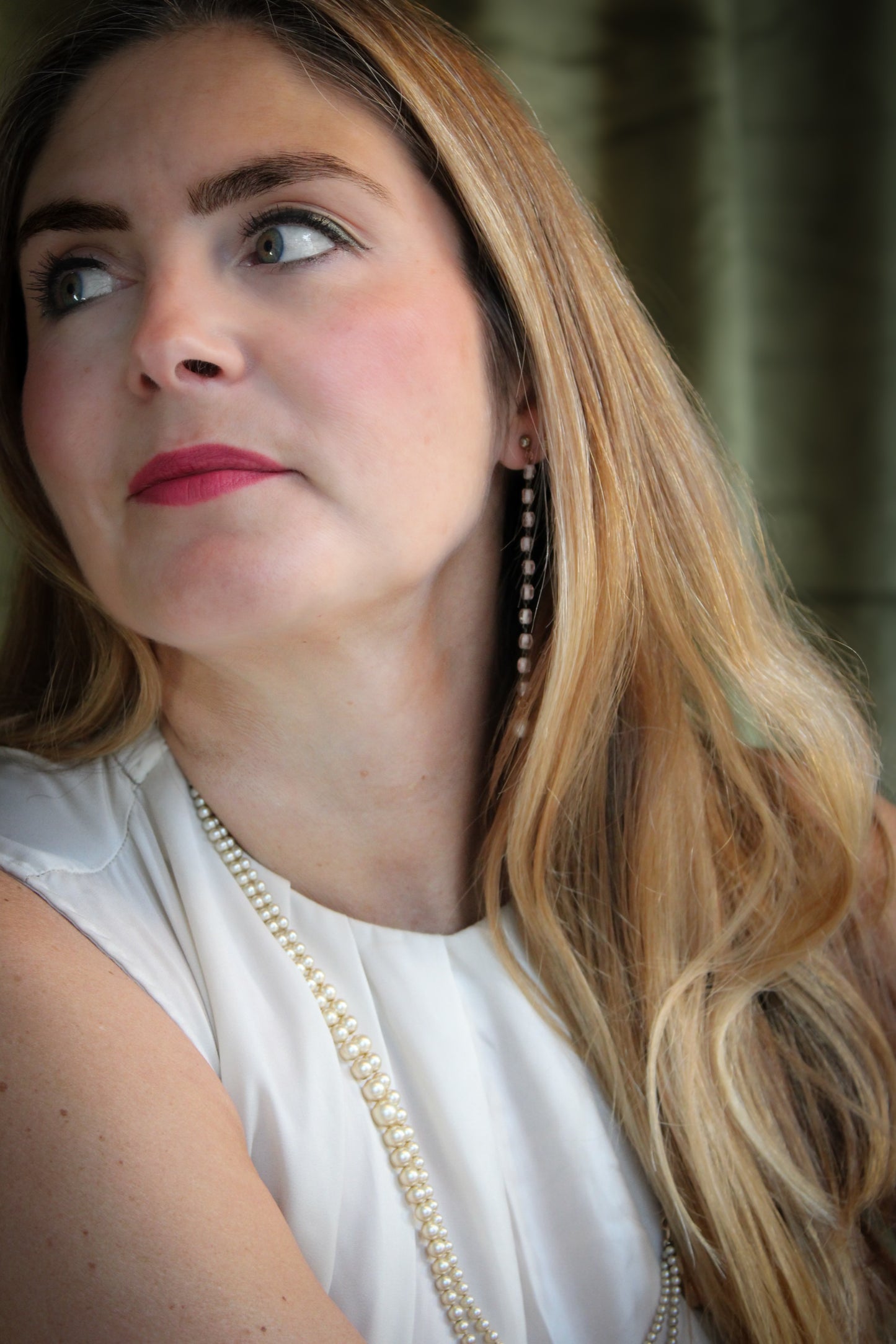 Pendants chapelet, chute de chaîne , strass et perle - blissparis