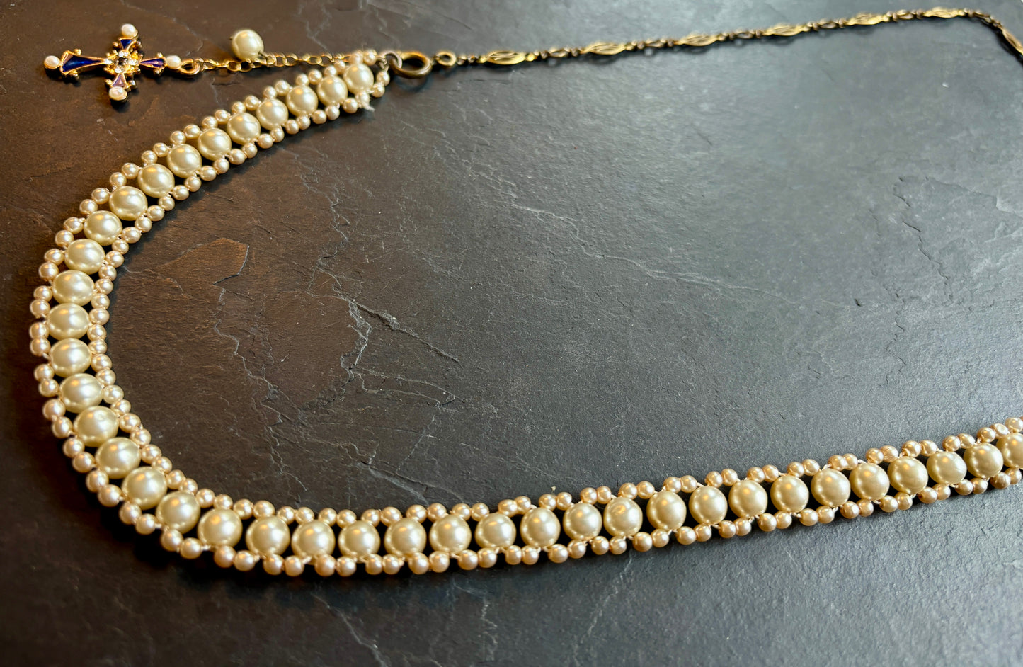 Sautoir de perles et chaîne filigrane - blissparis