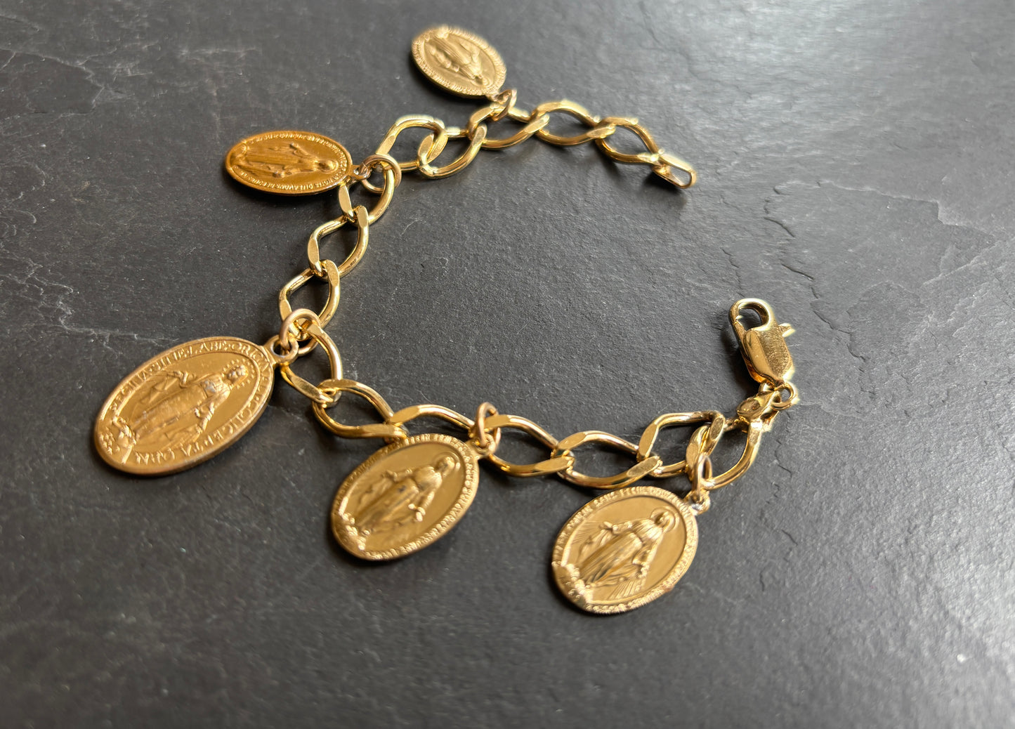 Bracelet plaqué or et Médailles Miraculeuses - blissparis