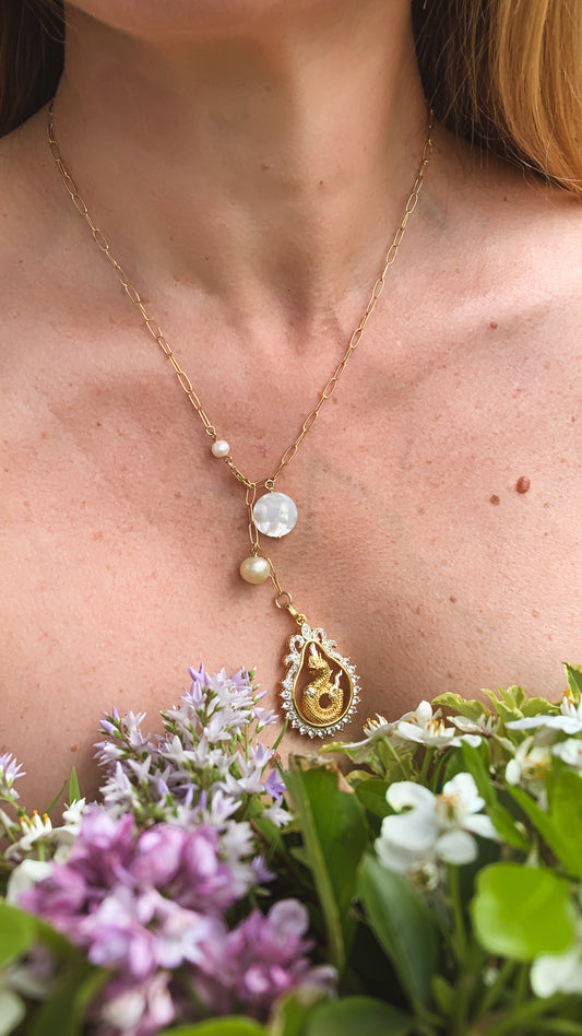 Collier Naga et perles - blissparis