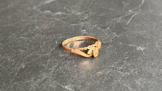 Fine bague Art Nouveau plaquée or