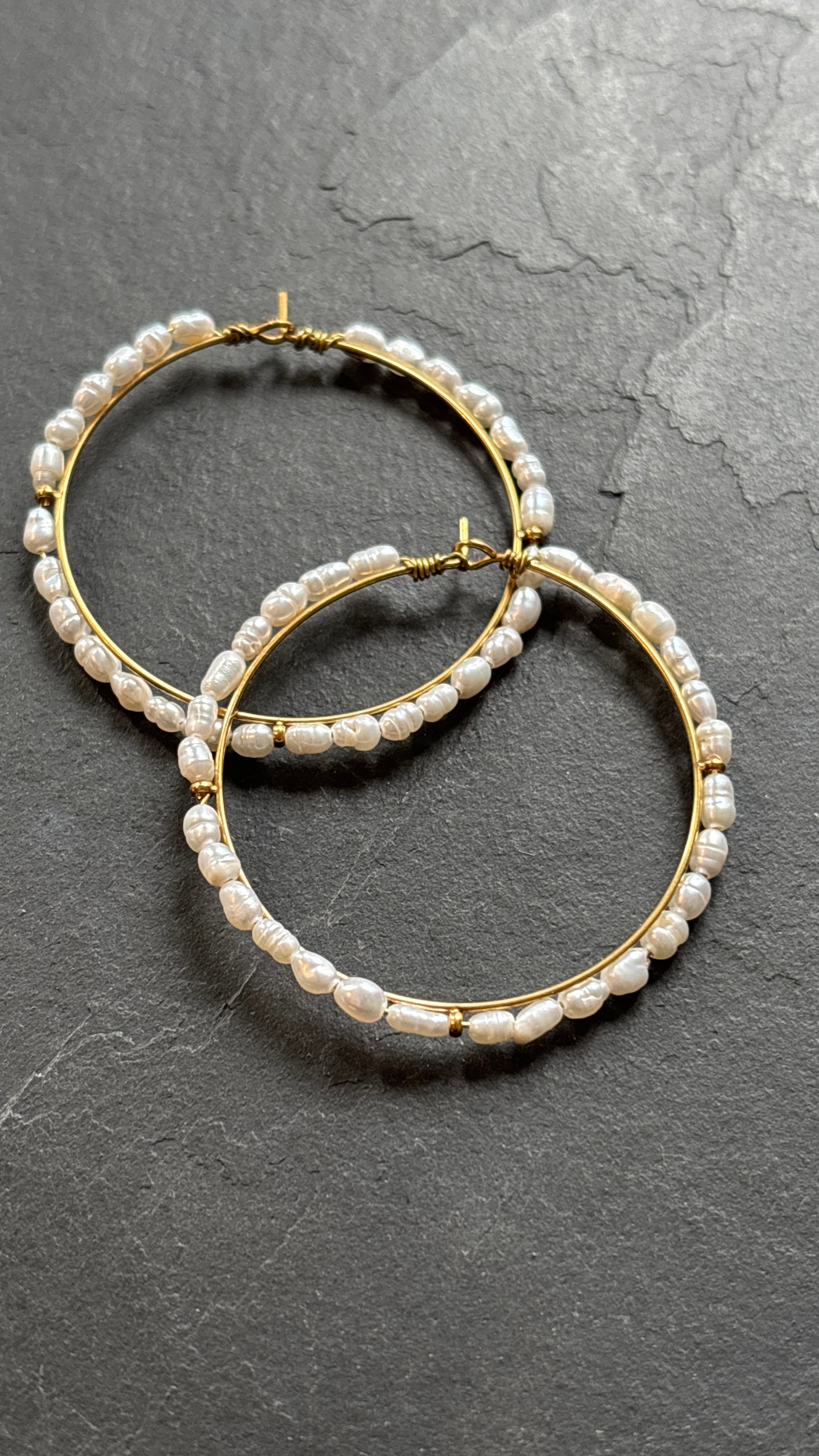 Larges créoles et perles - blissparis