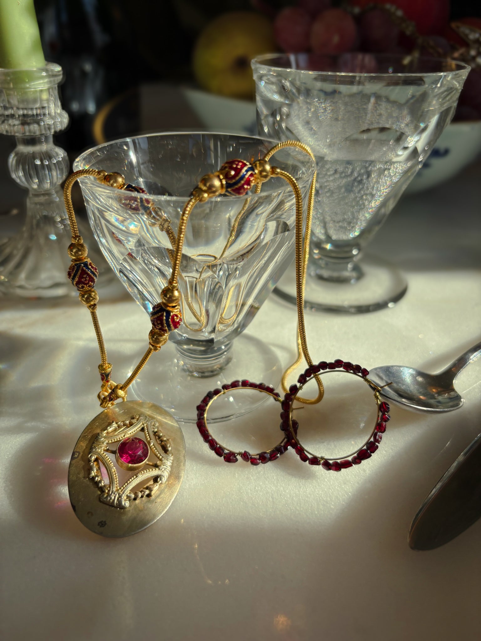 Grandes Creoles et grenats - blissparis