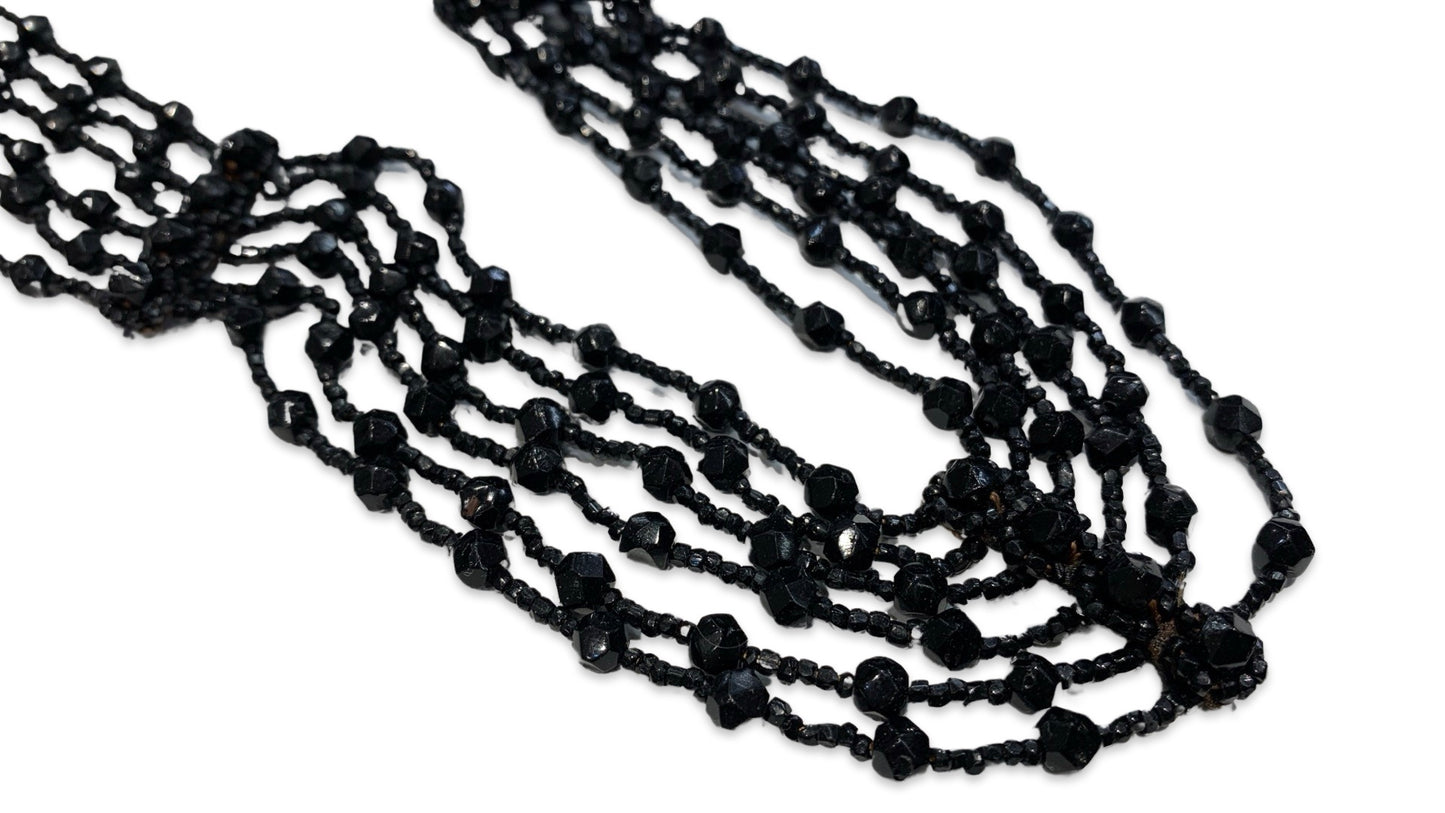Sautoir 1900 en perles de jais - blissparis