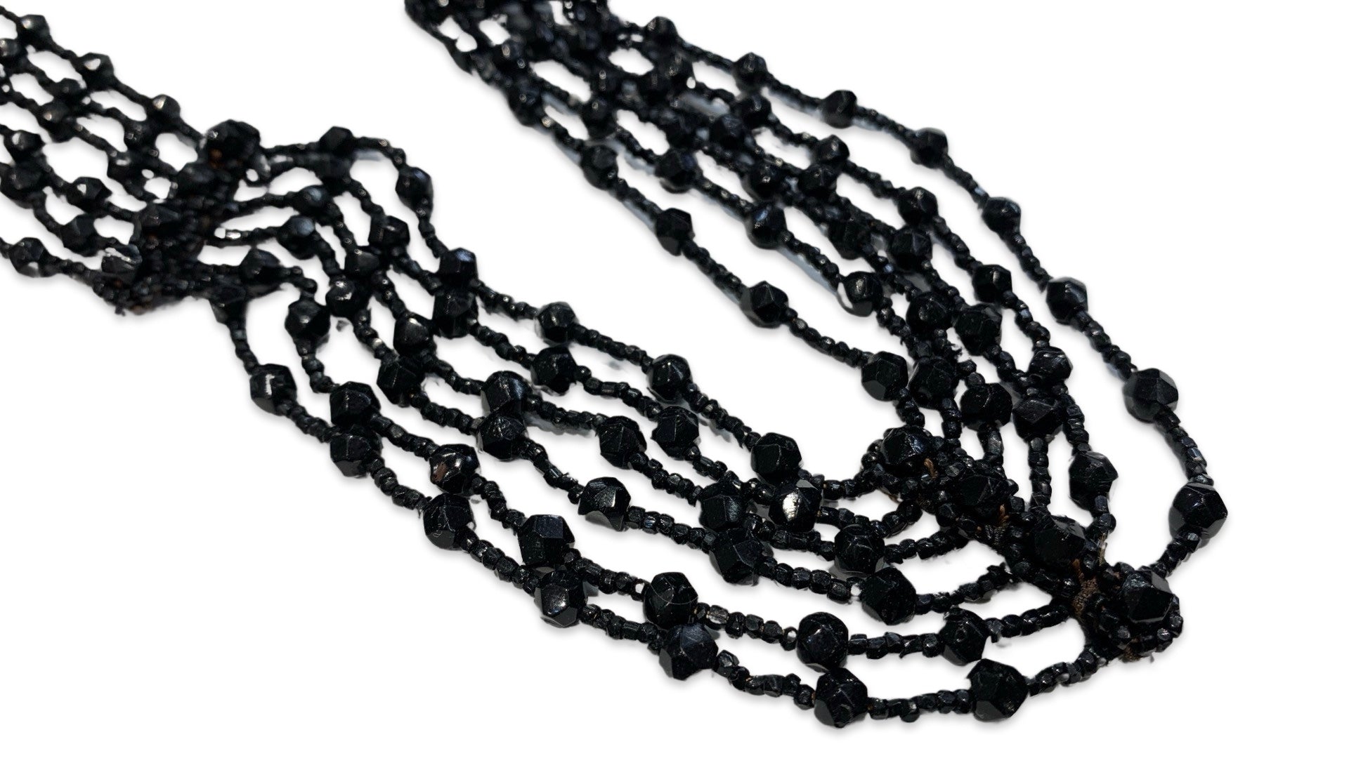 Sautoir 1900 en perles de jais - blissparis