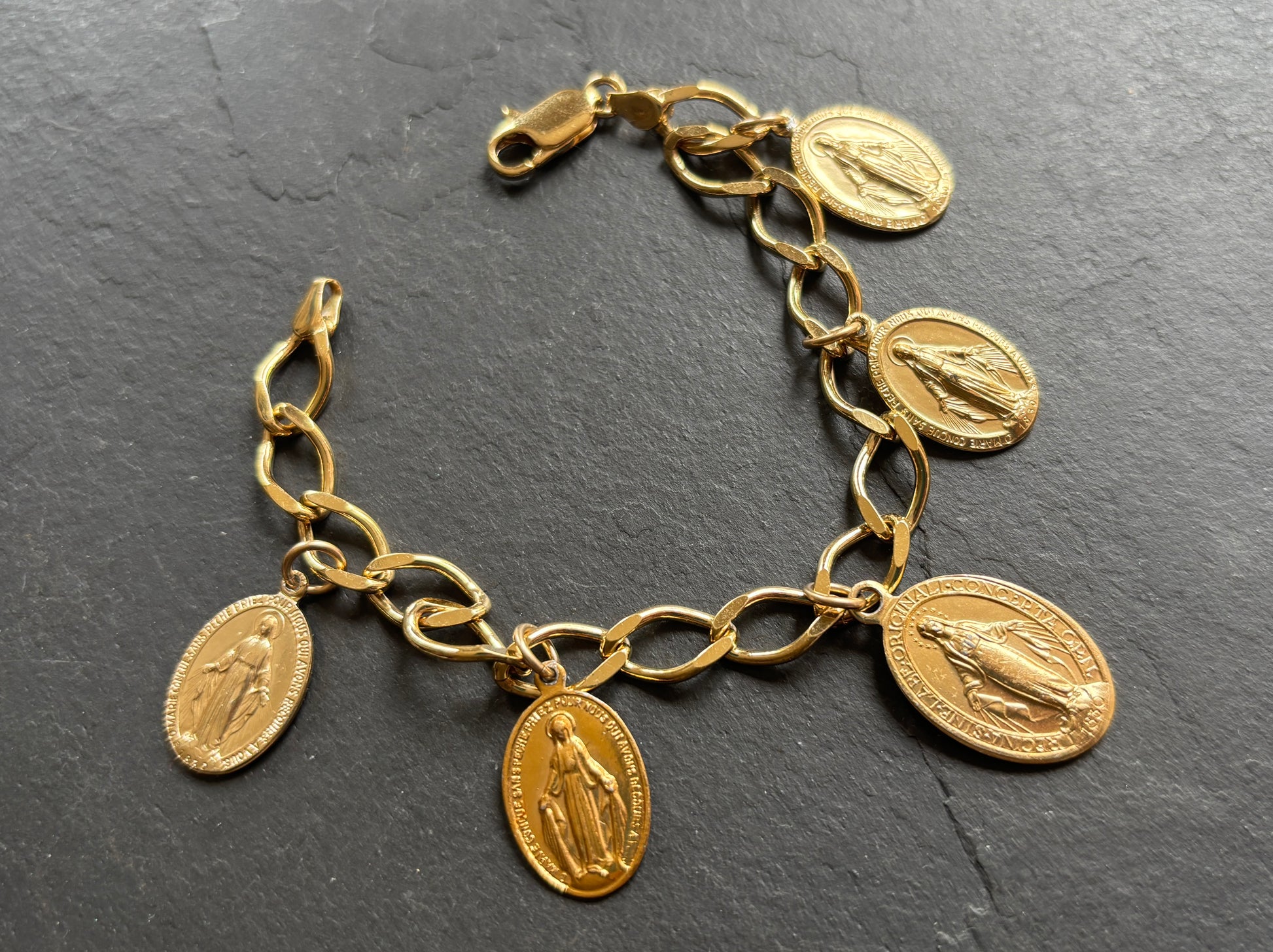 Bracelet plaqué or et Médailles Miraculeuses - blissparis