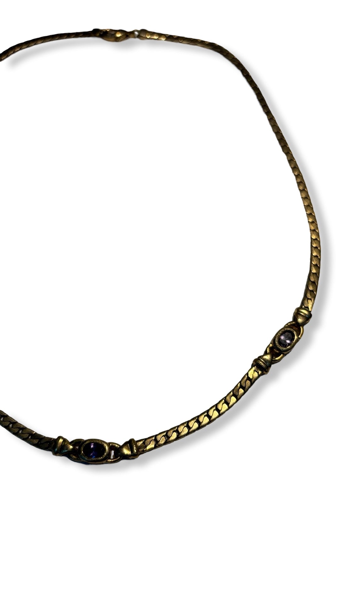 Collier Vintage chaîne et strass - blissparis