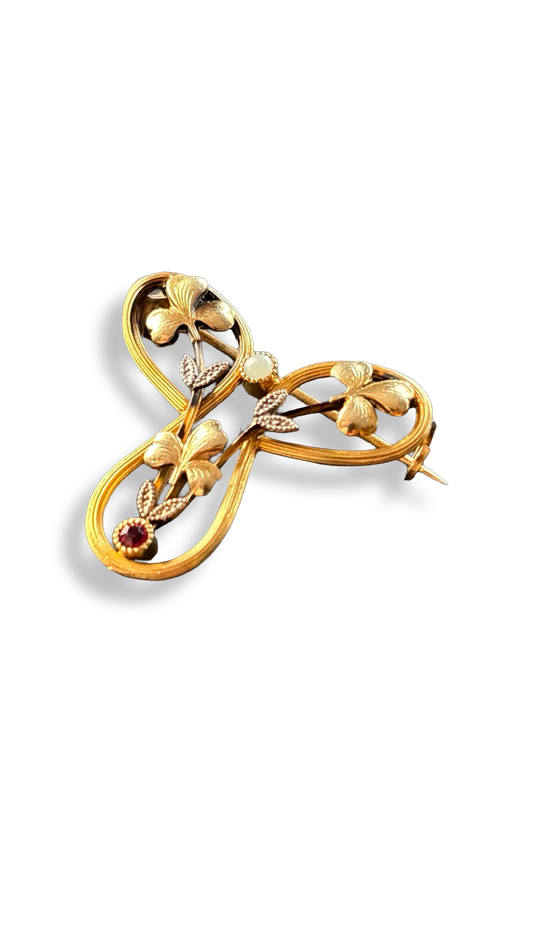 Broche florale Art Nouveau
