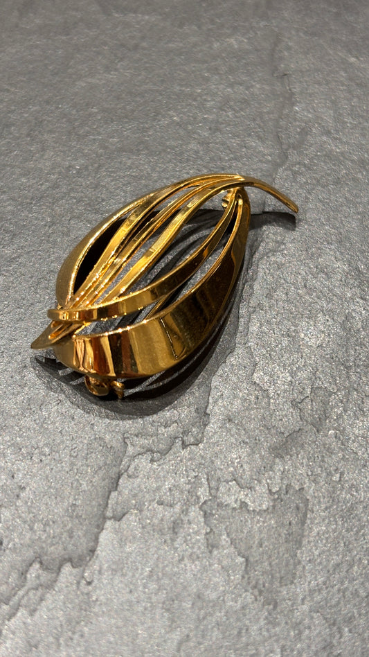 Broche ancienne plaqué or