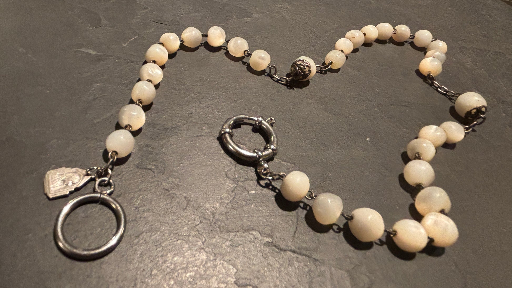 Collier chapelet de nacre ancien - blissparis