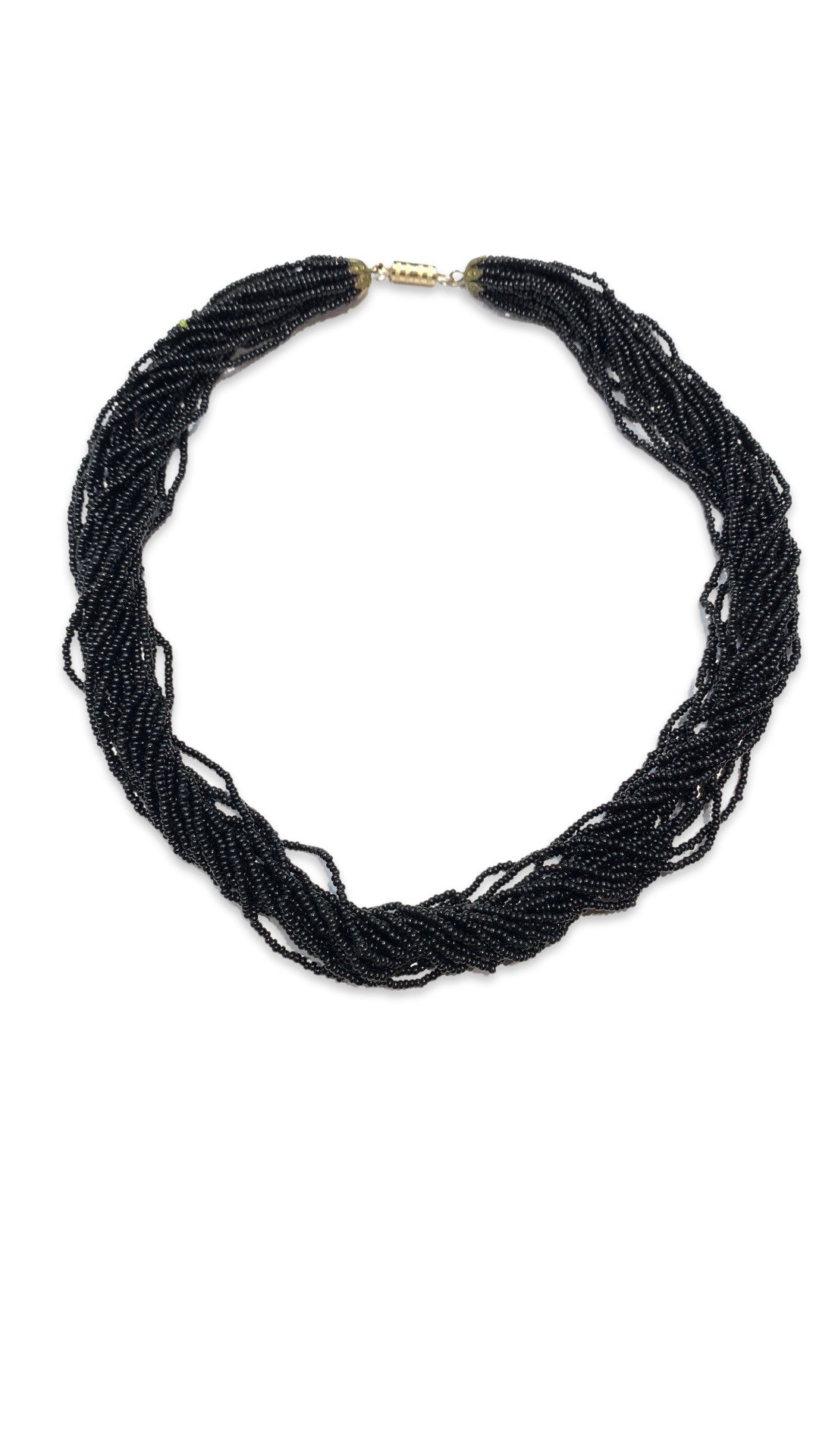 Collier torsadé noir - blissparis