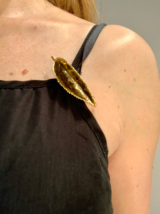 Broche Vintage en feuille - blissparis