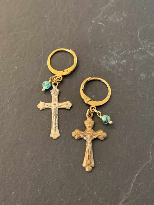 Mini créoles et croix - blissparis