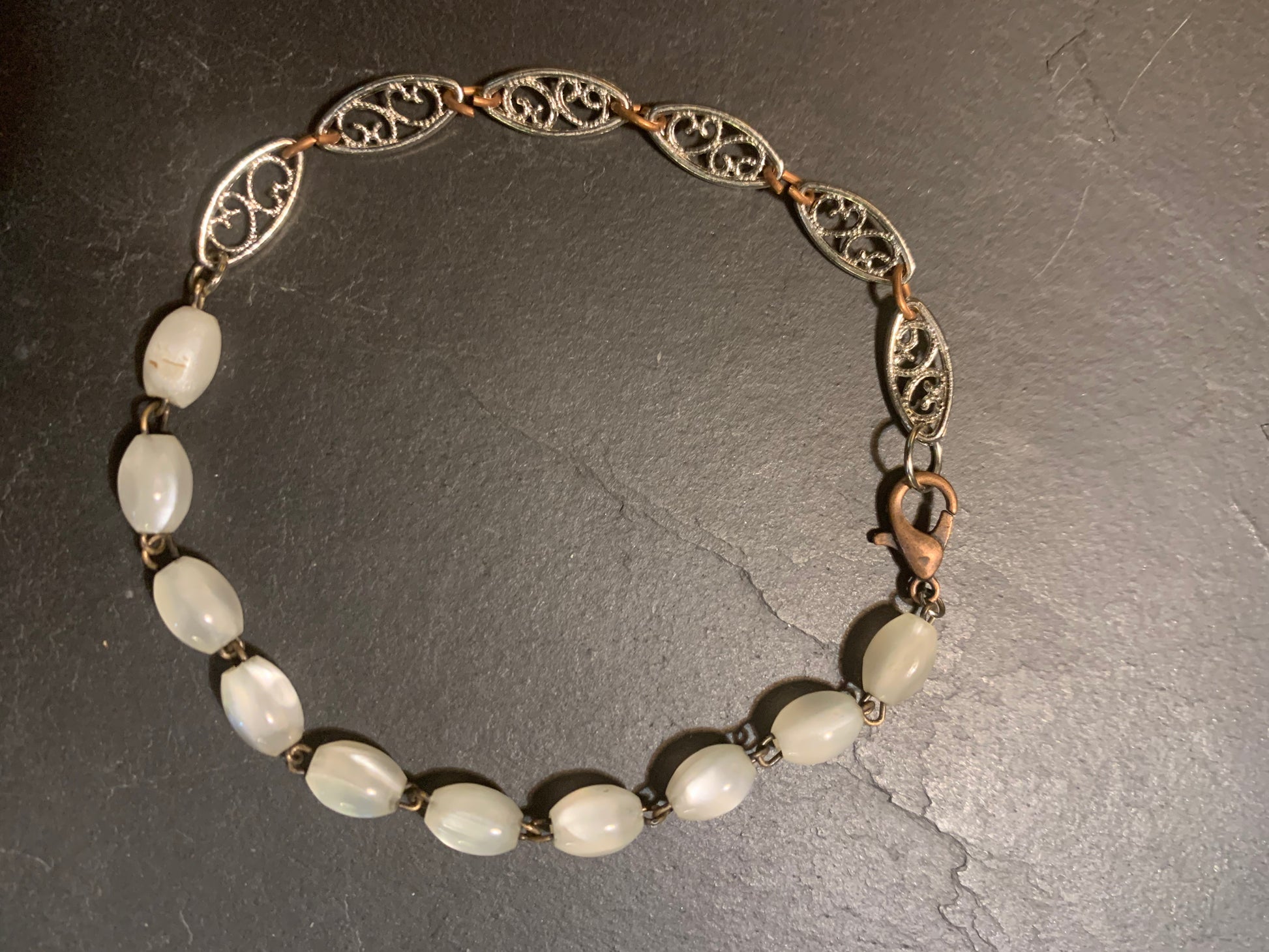 Bracelet chaîne filigrane et chapelet - blissparis