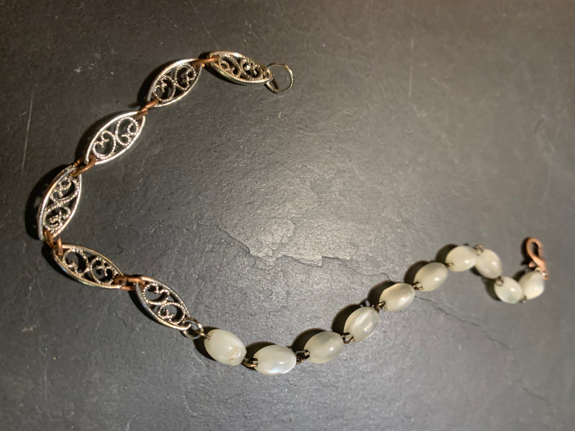 Bracelet chaîne filigrane et chapelet - blissparis
