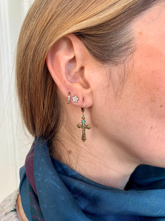 Mini créoles et croix - blissparis